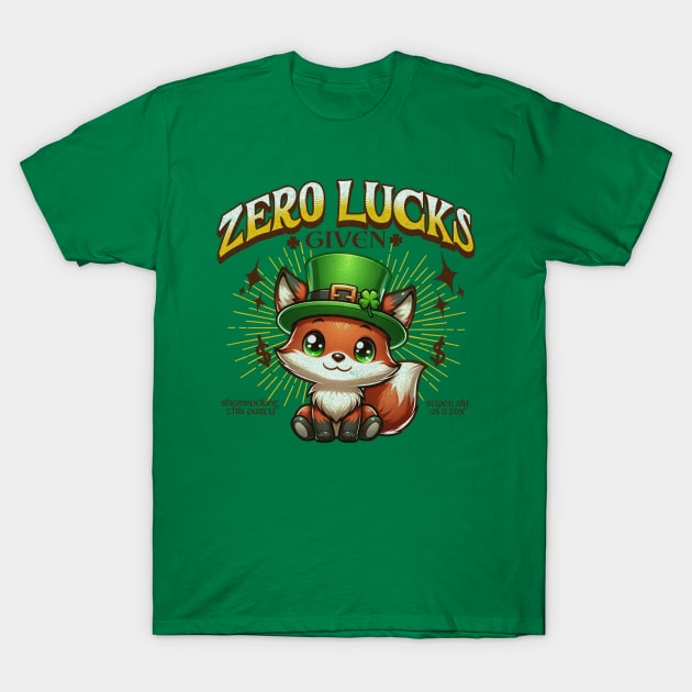 Zero Lucks Given St Patrick's Day T-Shirt by DetourShirts